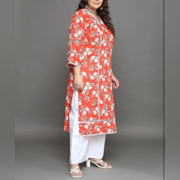 Women's Cotton Kurta & Palazzo with Dupatta - Size: 5XL(50) NWT - Picture 2 of 13